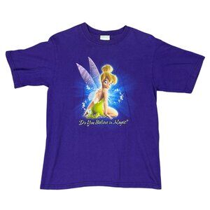 Disney Store Purple Tinker Bell Fairy Graphic Tee Small